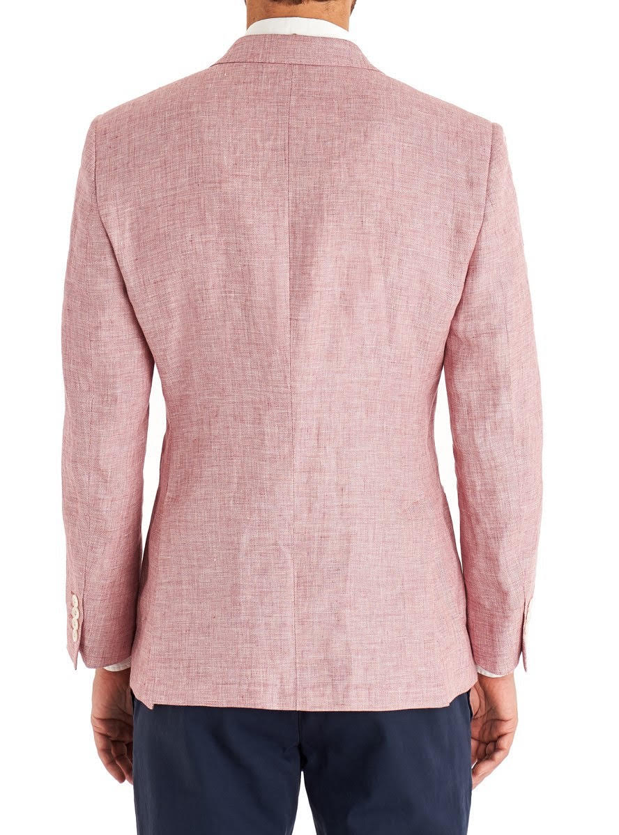 Men's Pure Cotton Linen Jacket Pink SkinOutfit