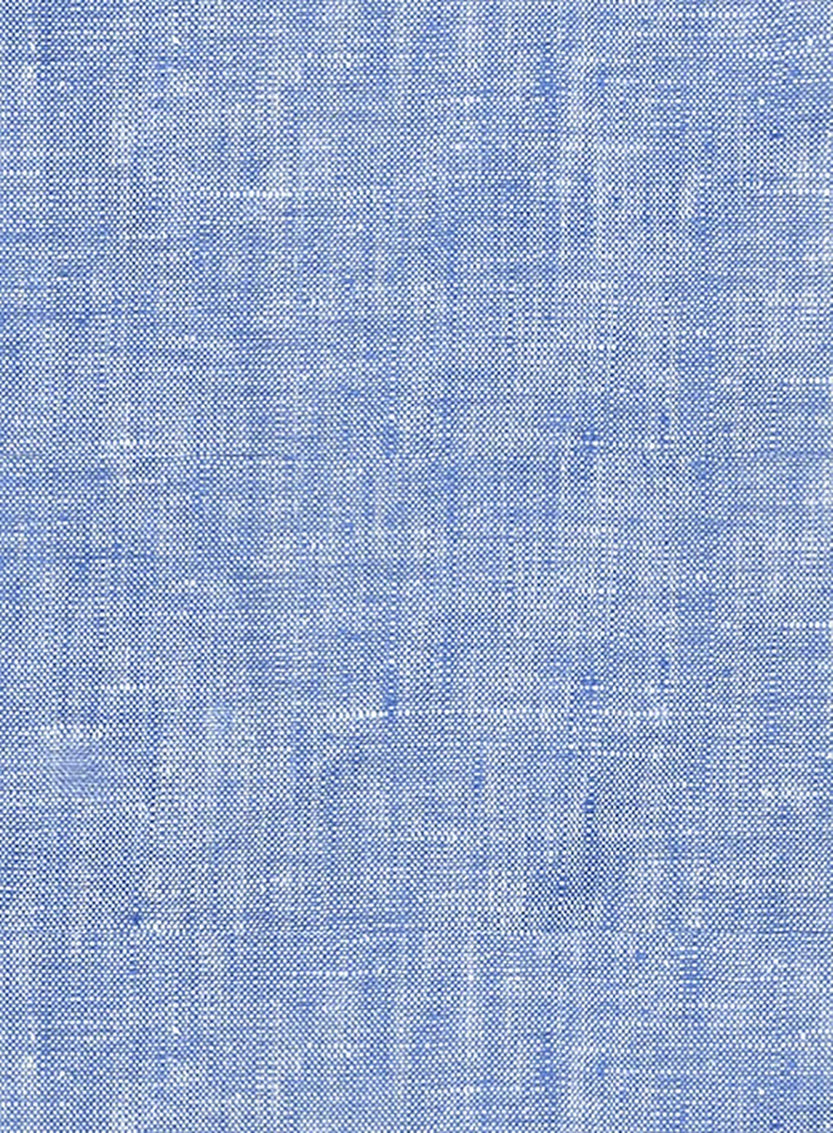 Men's Pure Cotton Linen Jacket Light Blue SkinOutfit