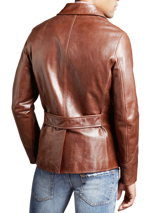 Men Genuine Leather Blazer Sport Coat 11 SkinOutfit