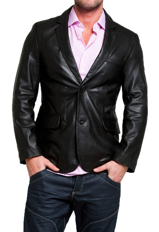 Men Genuine Leather Blazer Sport Coat 12 SkinOutfit