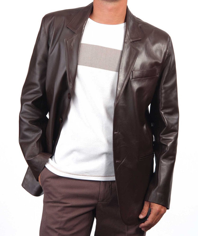 Men Genuine Leather Blazer Sport Coat 14 SkinOutfit