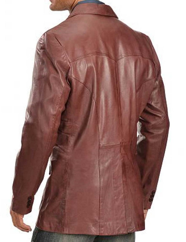 Men Genuine Leather Blazer Sport Coat 17 SkinOutfit