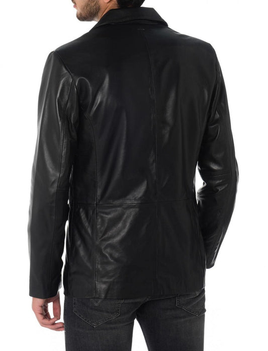 Men Genuine Leather Blazer Sport Coat 18 SkinOutfit