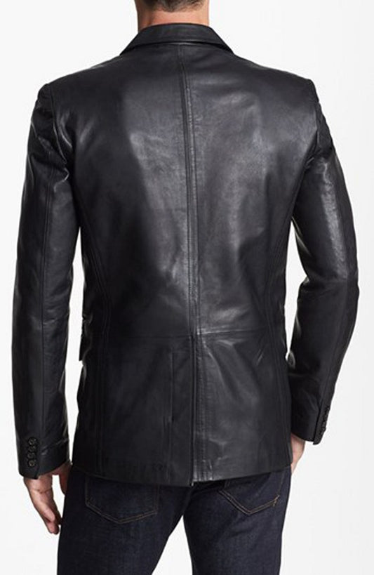 Men Genuine Leather Blazer Sport Coat 23 SkinOutfit