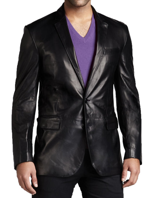 Men Genuine Leather Blazer Sport Coat 25 SkinOutfit