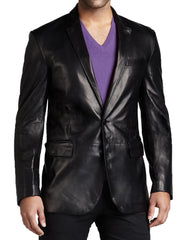 Men Genuine Leather Blazer Sport Coat 24 SkinOutfit