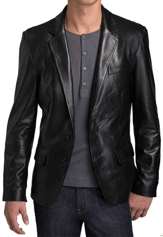 Men Genuine Leather Blazer Sport Coat 26 SkinOutfit