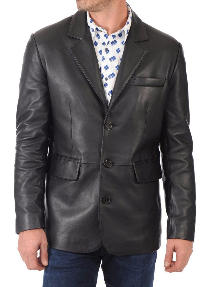 Men Genuine Leather Blazer Sport Coat 29 SkinOutfit