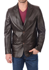 Men Genuine Leather Blazer Sport Coat 30 SkinOutfit
