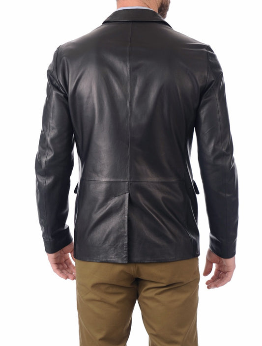 Men Genuine Leather Blazer Sport Coat 39 SkinOutfit