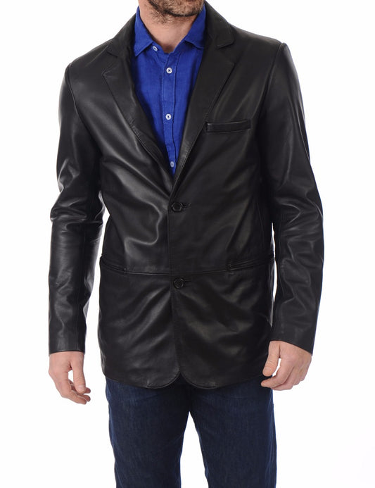 Men Genuine Leather Blazer Sport Coat 40 SkinOutfit