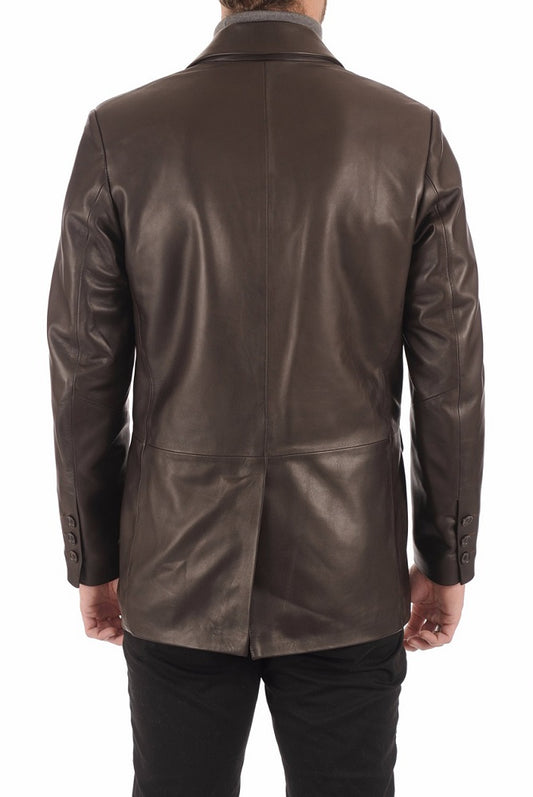 Men Genuine Leather Blazer Sport Coat 44 SkinOutfit