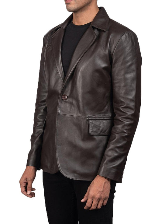 Men Genuine Leather Blazer Sport Coat 49 SkinOutfit