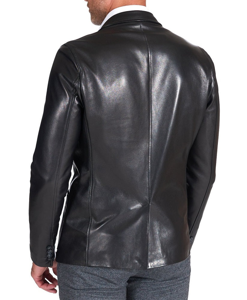 Men Genuine Leather Blazer Sport Coat 59 SkinOutfit