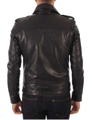 Men Lambskin Genuine Leather Jacket MJ 06 freeshipping - SkinOutfit