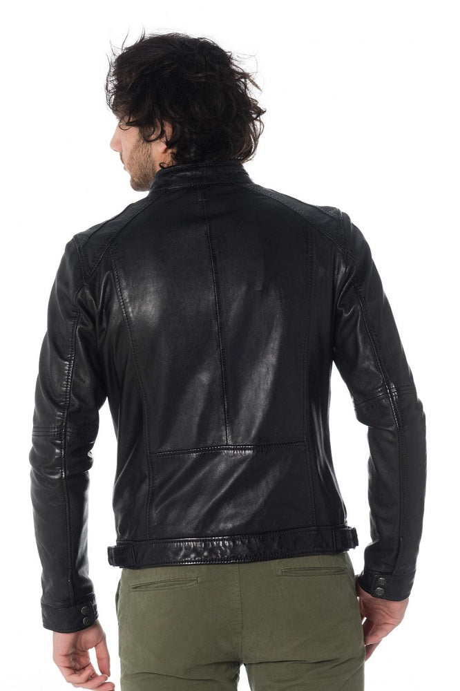 Men Genuine Leather Jacket MJ100 freeshipping - SkinOutfit