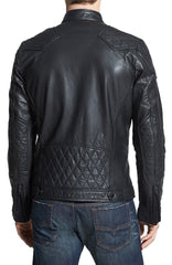 Men Lambskin Genuine Leather Jacket MJ101 freeshipping - SkinOutfit