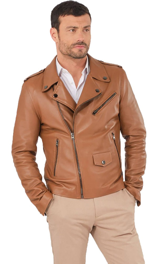 Men Genuine Leather Jacket MJ110 SkinOutfit