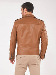 Men Genuine Leather Jacket MJ110 freeshipping - SkinOutfit