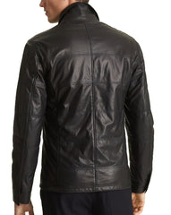 Men Lambskin Genuine Leather Jacket MJ111 freeshipping - SkinOutfit
