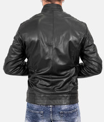 Men Lambskin Genuine Leather Jacket MJ115 SkinOutfit