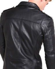 Men Lambskin Genuine Leather Jacket MJ125 freeshipping - SkinOutfit