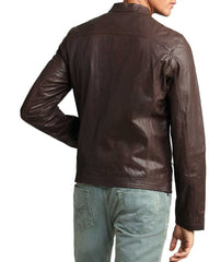 Men Lambskin Genuine Leather Jacket MJ130 freeshipping - SkinOutfit