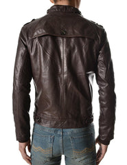 Men Lambskin Genuine Leather Jacket MJ131 freeshipping - SkinOutfit