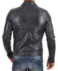 Men Lambskin Genuine Leather Jacket MJ132 SkinOutfit