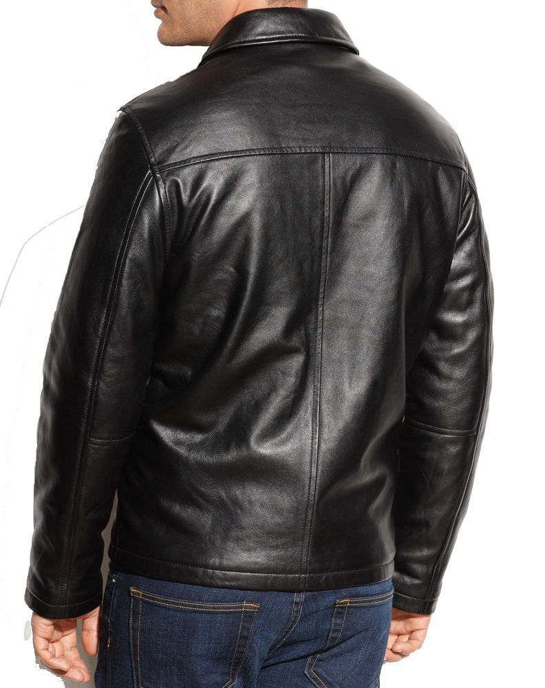 Men Lambskin Genuine Leather Jacket MJ133 freeshipping - SkinOutfit