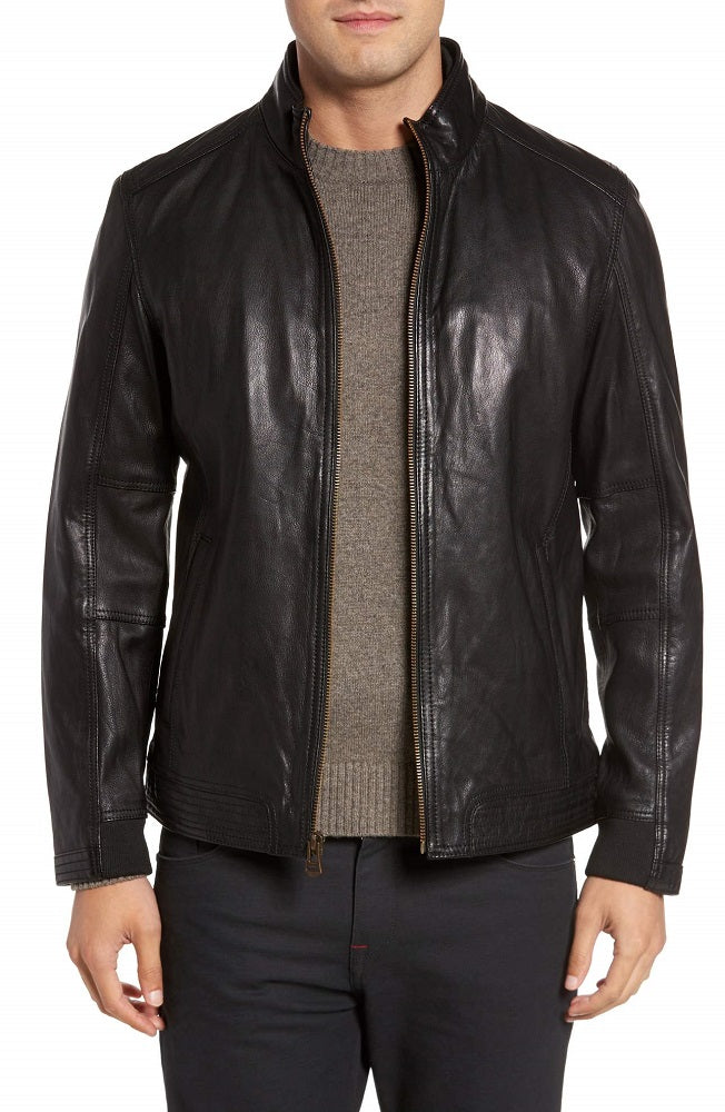 Men Lambskin Genuine Leather Jacket MJ136 freeshipping - SkinOutfit