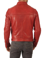 Men Lambskin Genuine Leather Jacket MJ139 freeshipping - SkinOutfit
