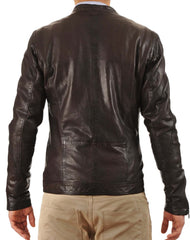 Men Lambskin Genuine Leather Jacket MJ 13 freeshipping - SkinOutfit