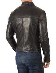 Men Lambskin Genuine Leather Jacket MJ141 freeshipping - SkinOutfit