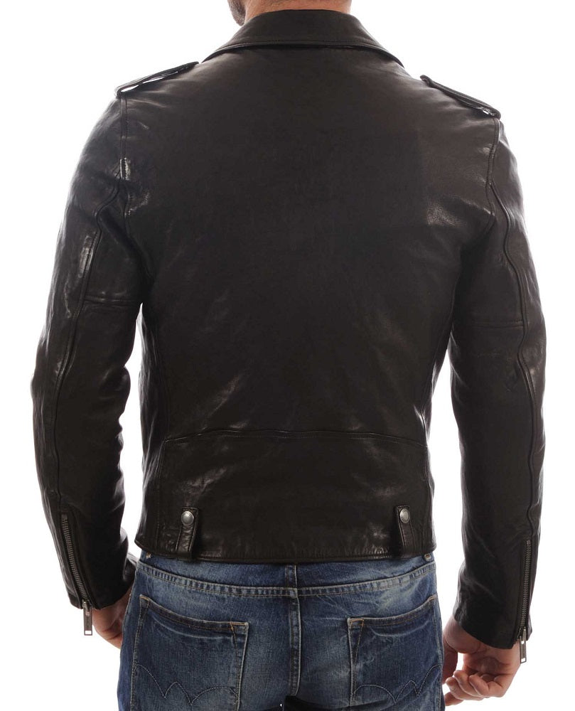Men Lambskin Genuine Leather Jacket MJ146 freeshipping - SkinOutfit