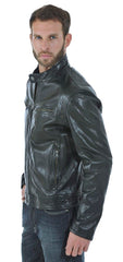 Men Genuine Leather Jacket MJ146 freeshipping - SkinOutfit