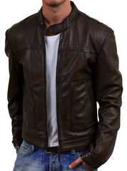 Men Lambskin Genuine Leather Jacket MJ150 freeshipping - SkinOutfit