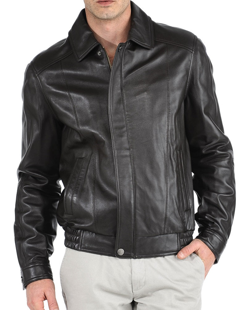 Men Lambskin Genuine Leather Jacket MJ151 freeshipping - SkinOutfit