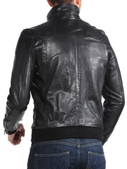 Men Lambskin Genuine Leather Jacket MJ153 freeshipping - SkinOutfit