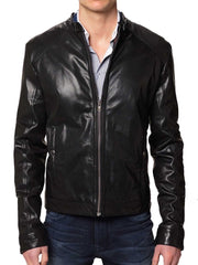 Men Lambskin Genuine Leather Jacket MJ157 freeshipping - SkinOutfit