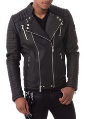 Men Lambskin Genuine Leather Jacket MJ164 freeshipping - SkinOutfit