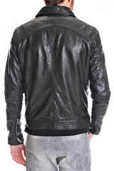 Men Lambskin Genuine Leather Jacket MJ176 freeshipping - SkinOutfit