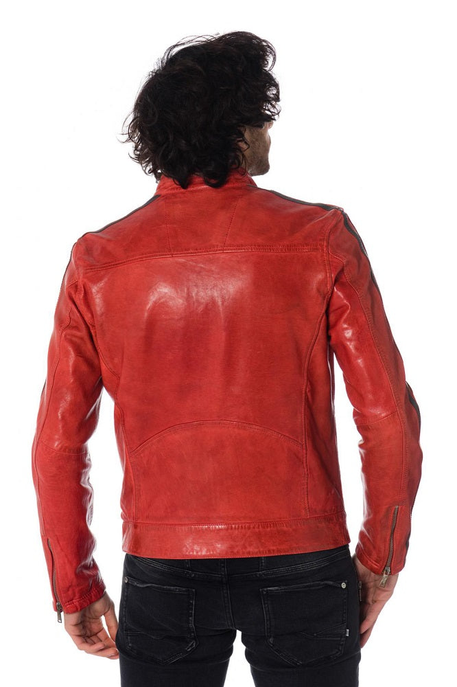 Men Genuine Leather Jacket MJ 17 freeshipping - SkinOutfit