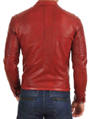 Men Lambskin Genuine Leather Jacket MJ 17 freeshipping - SkinOutfit