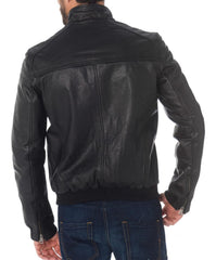 Men Lambskin Genuine Leather Jacket MJ181 freeshipping - SkinOutfit