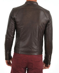 Men Lambskin Genuine Leather Jacket MJ183 freeshipping - SkinOutfit