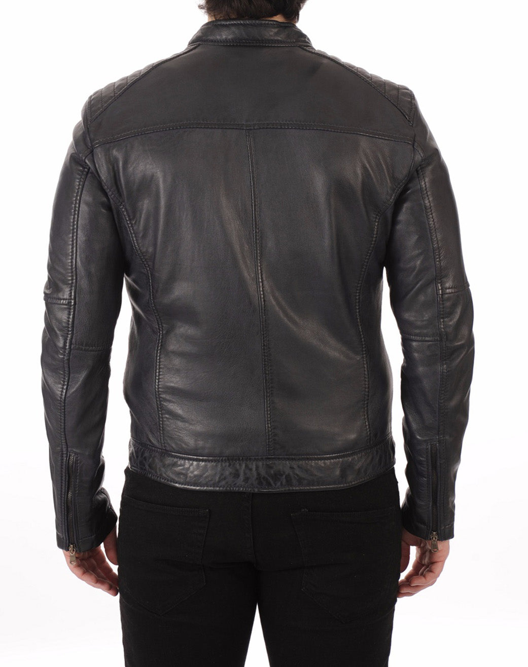 Men Lambskin Genuine Leather Jacket MJ191 SkinOutfit