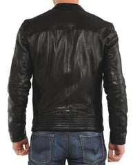 Men Lambskin Genuine Leather Jacket MJ195 freeshipping - SkinOutfit