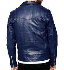 Men Lambskin Genuine Leather Jacket MJ202 freeshipping - SkinOutfit