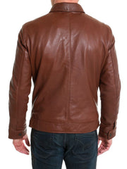 Men Lambskin Genuine Leather Jacket MJ211 freeshipping - SkinOutfit